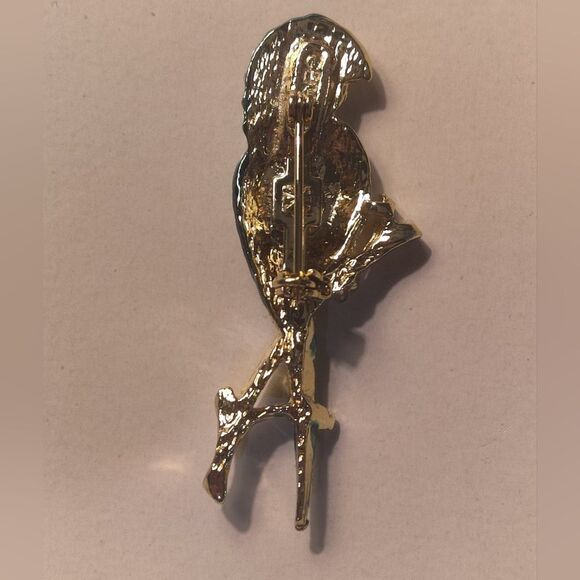 🏷Vintage Parrot Bird Brooch Pin 🦜 - Picture 3 of 3